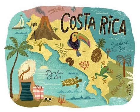 Costa Rica, mapa | Costa Rica | Pinterest | Costa rica ...