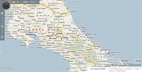 Costa rica mapa google