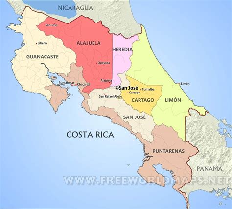 Costa Rica Maps   FreeWorldMaps.net