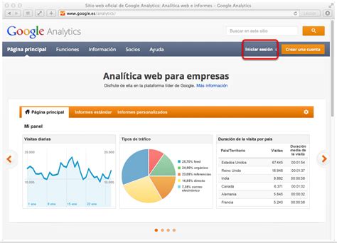 Crea tu cuenta de Google Analytics, gratis, en Español