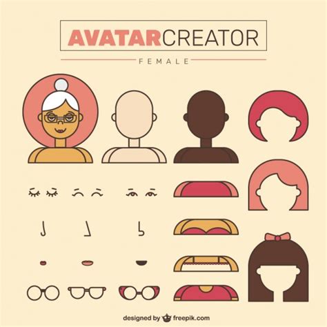 Creador de avatares en diseño plano | Descargar Vectores ...