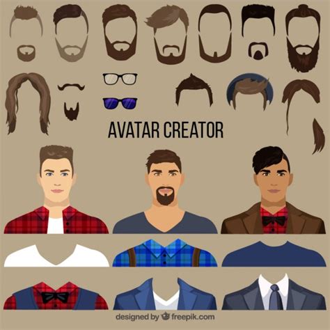 Creador de avatares masculinos planos | Descargar Vectores ...