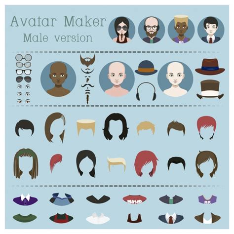 Creador de avatares versión masculina | Descargar Vectores ...