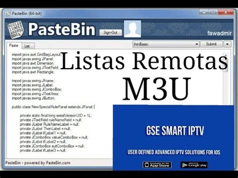 Crear listas m3u remotas en pastebin   Mejor lista iptv ...