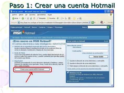 Crear una cuenta de Correo Electronico en Hotmail