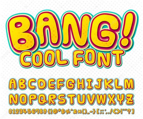 Creative comic font. Vector alphabet in style pop art ...