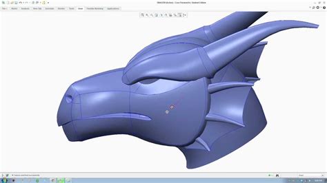 Creo Tutorial   3D Dragon Head Model with Working File ...