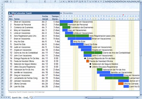 Criar um gráfico de Gantt no Excel com dados de um calendário