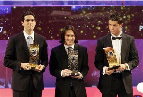 Cristiano Ronaldo, Kaká y Lionel Messi en la Liga española