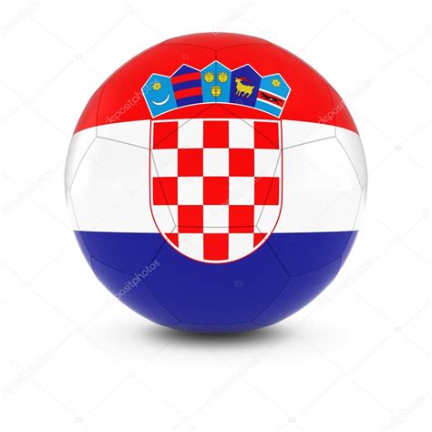 Croatia Football   Croatian Flag on Soccer Ball — Stock ...