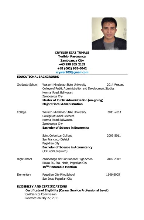 Crysler Tumale  Curriculum Vitae for FUNIX