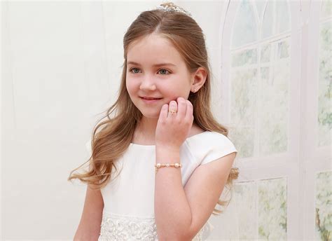 Crystal & Pearls 14K Gold Baby/Children s Beaded Bracelet
