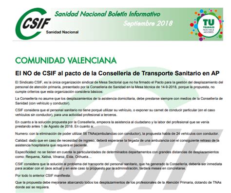 CSIF Torrevieja Salud: Boletin informativo CSIF sector ...