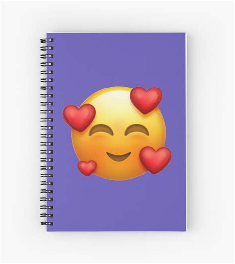 Cuadernos de espiral «Cara sonriente con 4 corazones emoji ...