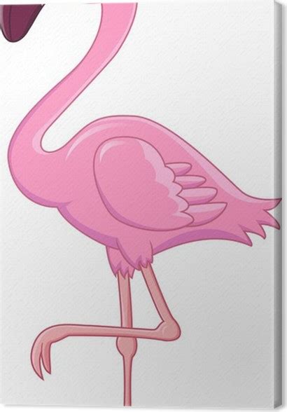 Cuadro en Lienzo Flamingo dibujos animados • Pixers ...