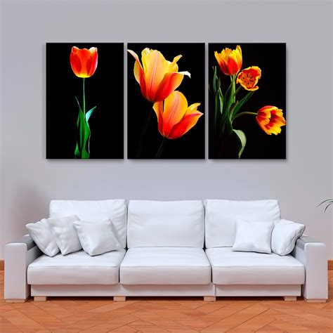 Cuadros Decorativos Joss Design Tulipanes Set De 3 Pzs ...