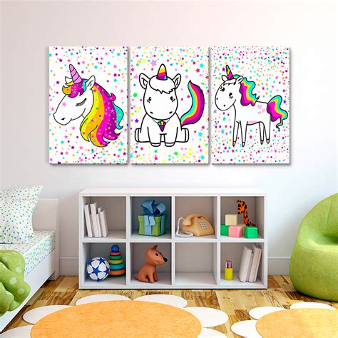 Cuadros Decorativos Tiempo De Unicornio 3 Pz 40x60   $ 999 ...