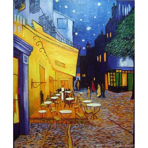 Cuadros famosos lienzo pintado a mano Van Gogh cafe terrace