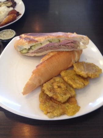 Cuban Sandwich with Tostones.   Picture of Zaza New Cuban ...