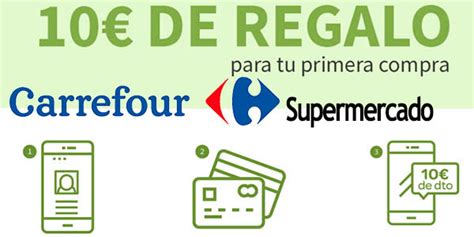 Cupón descuento 10€ Supermercado Carrefour online