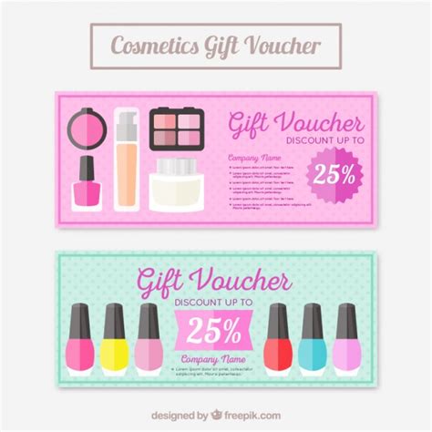 Cupones de productos de maquillaje | Descargar Vectores gratis