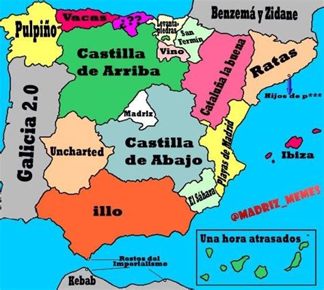 CURIOSO MAPA DE ESPAÑA   ¿Y CANTABRIA?