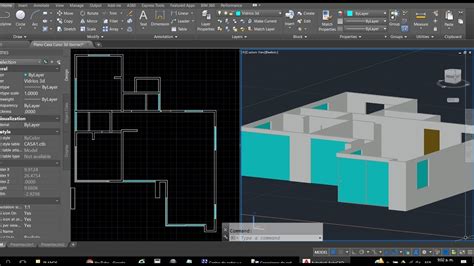 Curso AutoCAD 3D: Dibujar Plano de Casa en 3D   Parte 1 ...