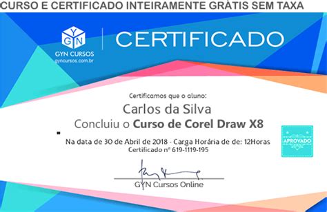 Curso de Corel Draw X8 Grátis Online com Certificado   GYN ...