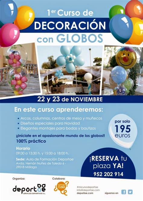 Curso de decoración con globos en Málaga   Deportae ...