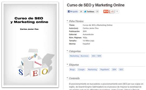Curso de SEO y Marketing Online, libro digital gratuito ...