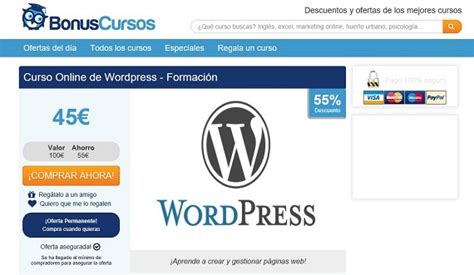Curso de Wordpress online: precios, ofertas, temario y ...