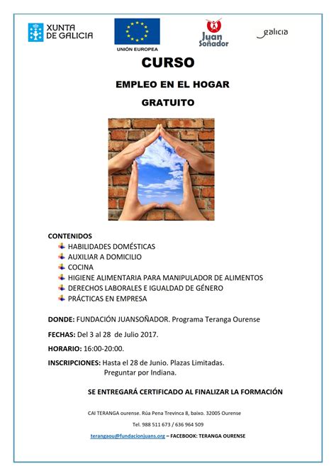 Curso empleo en el hogar en Ourense | Fundación JuanSoñador
