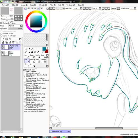 Curso gratis de Dibujar Manga Robot Dibujo en Paint tool ...