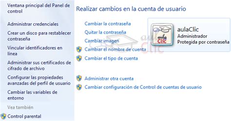 Curso gratis de Windows 7. aulaClic. 15   Usuarios y ...