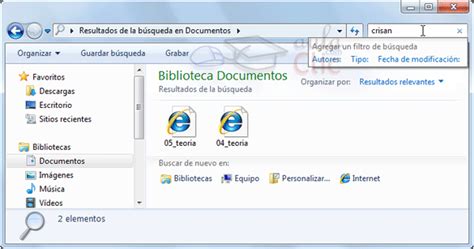 Curso gratis de Windows 7. aulaClic. 5 La Búsqueda