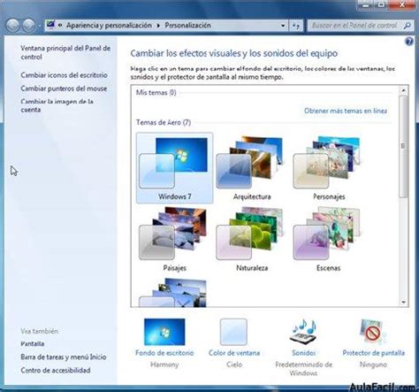 Curso gratis de Windows 7   Cambiar de color de ventana y ...