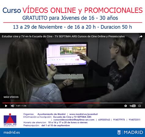 Curso Gratuito Vídeo Online y Promocionales Ayuntamiento ...