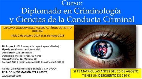 CURSOS PRESENCIALES   Instituto de Criminología y ...