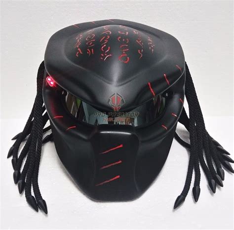 Custom Predator Motorcycle Black Helmets Airbrush Paint ...