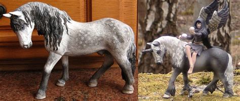 Customized and repainted schleich unicorn  original model ...