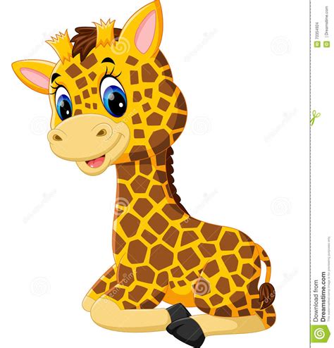 Cute Baby Giraffes Cartoon