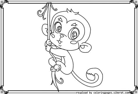 Cute Baby Monkey Coloring Pages Printables   Coloring Home