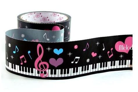cute big black Deco Tape musical notes piano keys   Other ...
