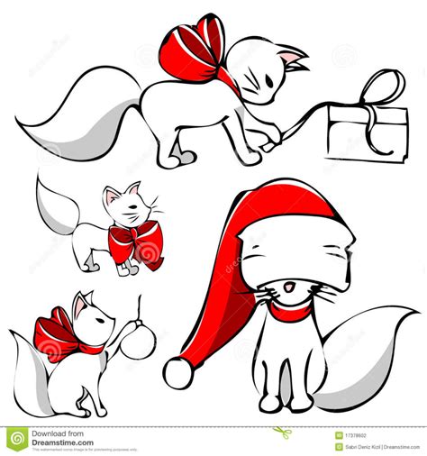 Cute Christmas Drawings Cute Christmas Cat Clipart ...