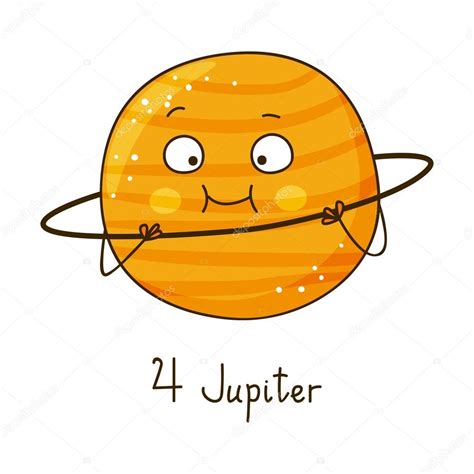 Cute dibujos animados de Júpiter — Vector de stock ...