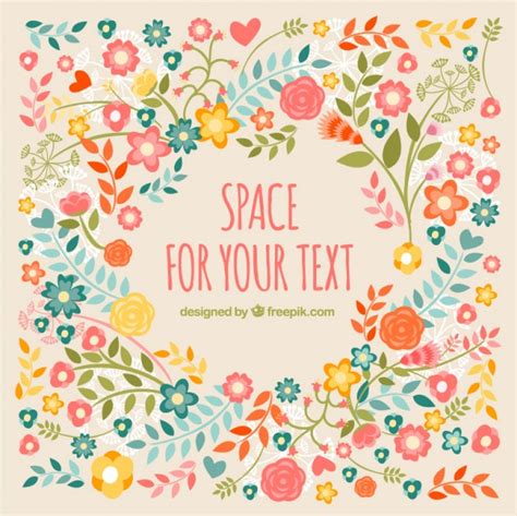 Cute floral background Vector | Free Download
