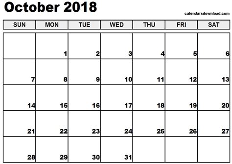 Cute October 2018 Calendar Printable | journalingsage.com