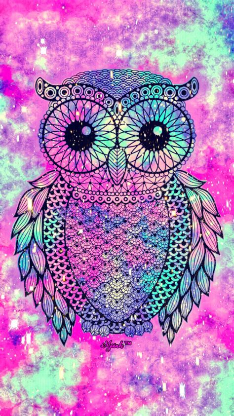 Cute Owl Galaxy iPhone/Android Wallpaper #owl #lockscreen ...