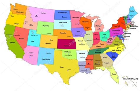 dafi1637: Usa Mapa Estados Y Capitales