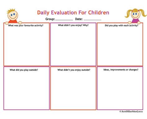 Daily Evaluation For Children   Aussie Childcare Network